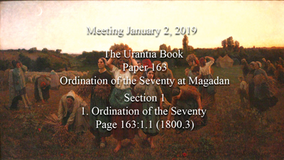 Paper 163 - Ordination of the Seventy at Magadan

