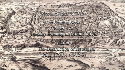 Paper 176 - Tuesday Evening on Mount Olivet 
 