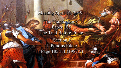 Paper 185 - The Trial Before Pilate